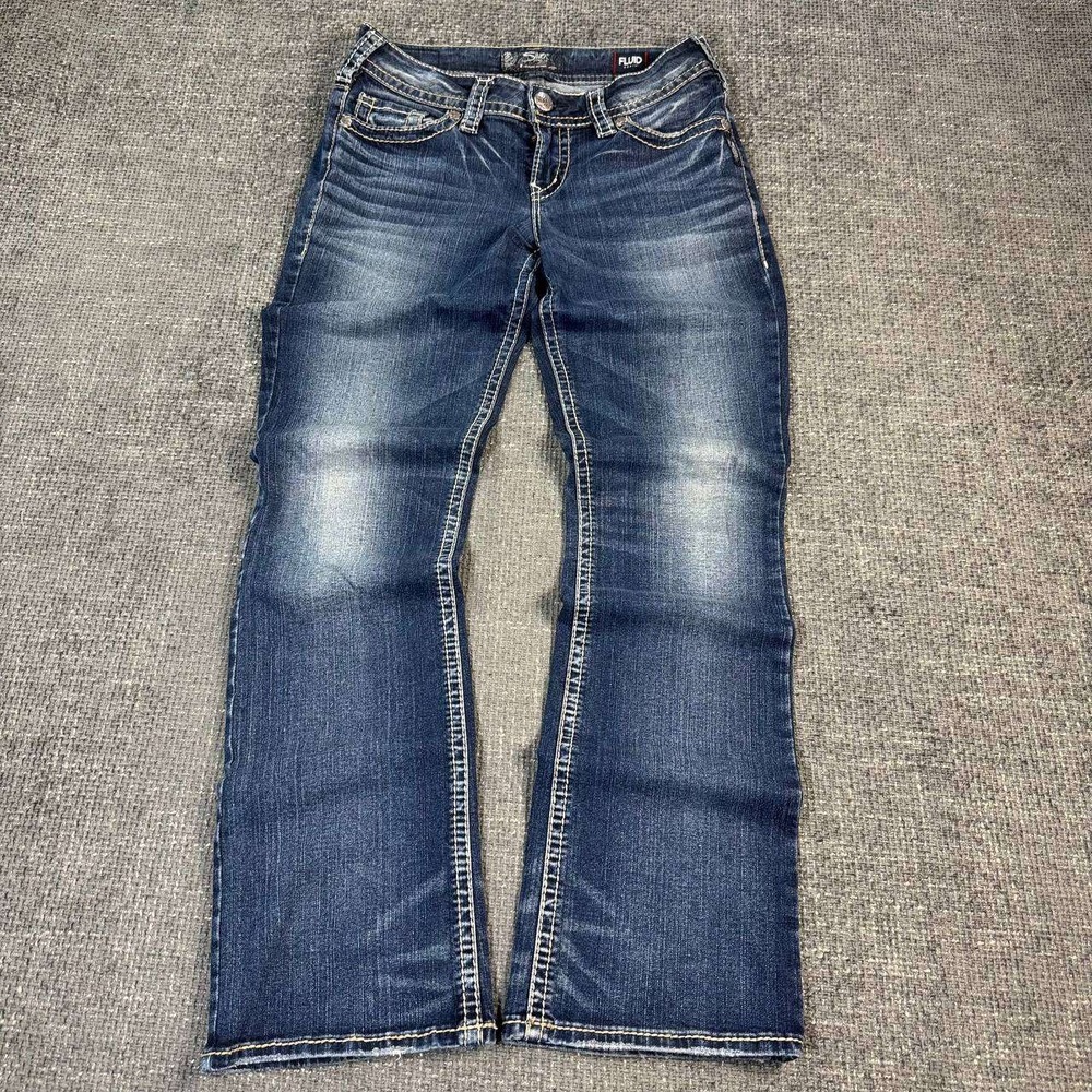 Silver Jeans Co Suki Mid Slim Bootcut Jeans Womens 29 Dark Wash Fluid Denim